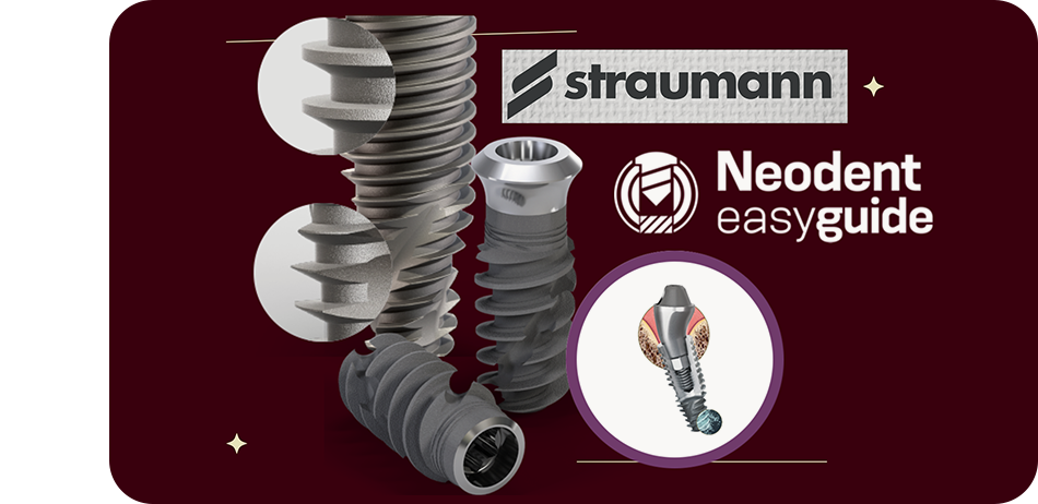 世界的に信頼されるインプラントメーカーのみ採用