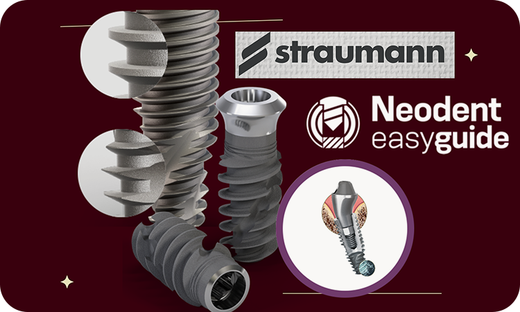 世界的に信頼されるインプラントメーカーのみ採用